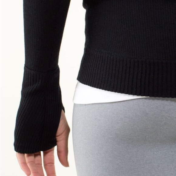 Lululemon - sz Large - Chai Time II Pullover in Black/Heathered Deep Coal - Picture 14 of 14